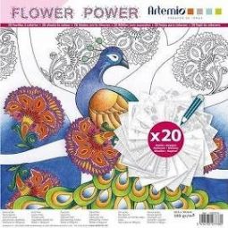 Bloc color 30cm 20f Flower Power Artemio Ikaipaka jeux & jouets