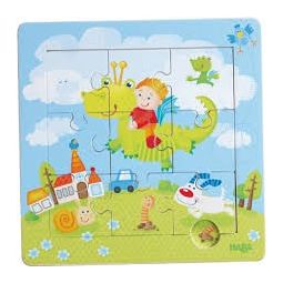 Puzzle-cadre en bois Les dragons - IkaIpaka Royan