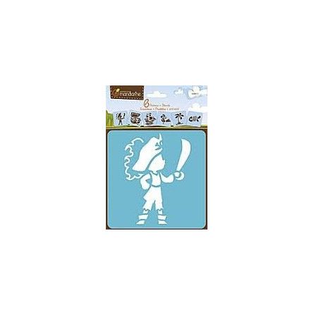 Set 6 Pochoirs Enfants, Pirates - IkaIpaka Royan