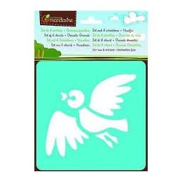Set de 6 pochoirs enfants, Animaux familiers - IkaIpaka Royan