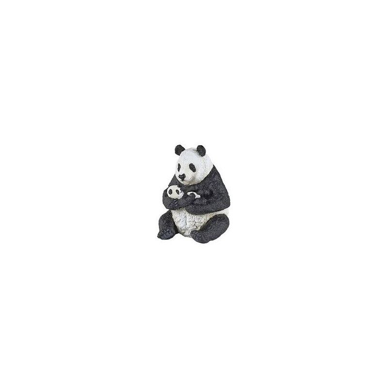 Panda assis et son bébé Papo - IkaIpaka Royan