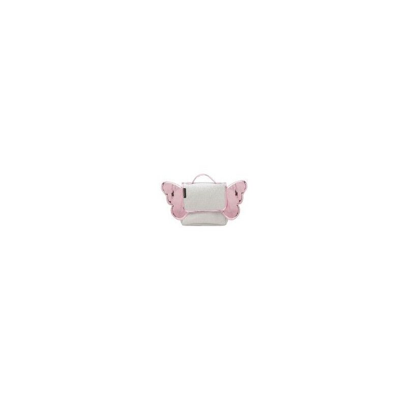 Sac a dos papillon bicolore argent/rose caramel et compagnie