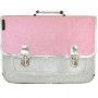 Cartable bicolore argent/rose paillette MM - IkaIpaka Royan