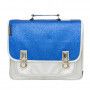 Cartable bicolore argent/bleu paillette MM - IkaIpaka Royan