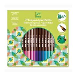 Les couleurs 24 crayons aquarellables - IkaIpaka Royan