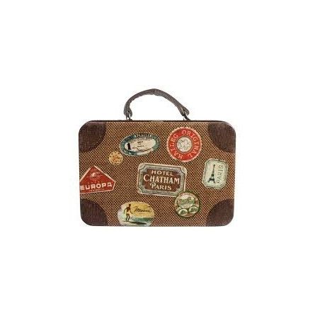 Metal Travel Suitcase, Brown - IkaIpaka Royan