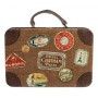 Metal Travel Suitcase, Brown - IkaIpaka Royan