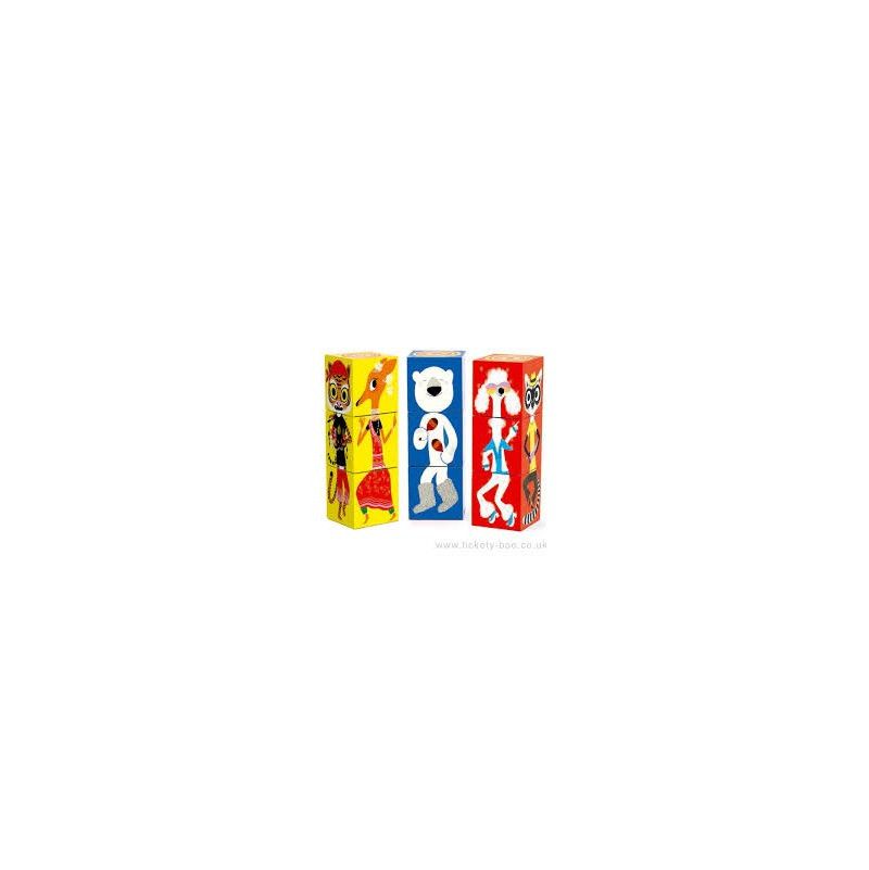9 cubes drole d'animaux Djeco Ikaipaka jeux & jouets Royan