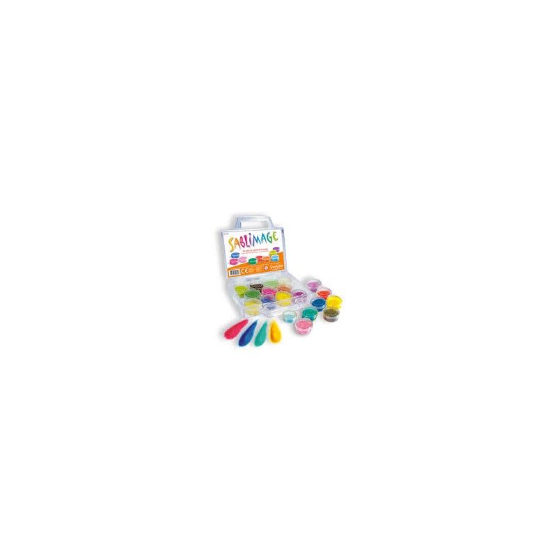 Valisette de 22 pots de sable Sentosphere Ikaipaka jeux &