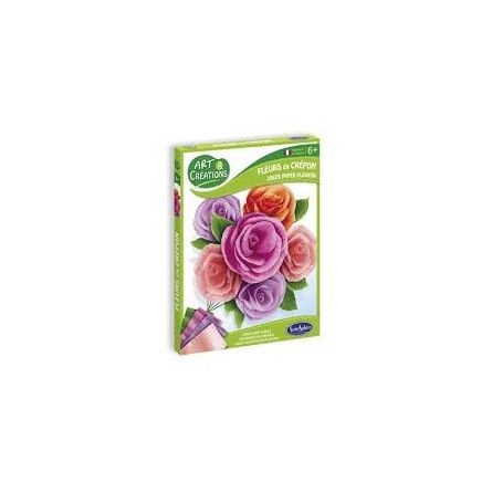 Art & Creation fleurs en crépon roses de camaieu Sentosphere