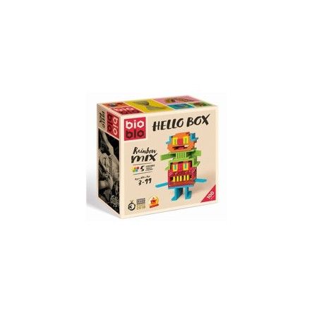 Hello Box Rainbow-Mix100 briques Bioblo  Ikaipaka jeux & jouets