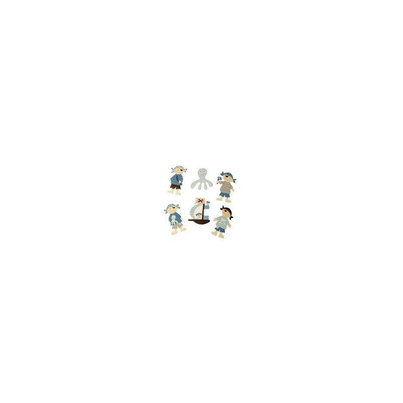 Miniature en bois Enfants pirates - IkaIpaka Royan
