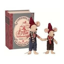 Christmas mice in book, duo souris maileg en boite - IkaIpaka Royan