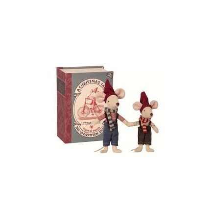 Christmas mice in book, duo souris maileg en boite - IkaIpaka Royan