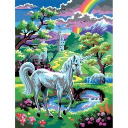 Peinture Une licorne au pays des fées. - IkaIpaka Royan