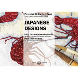 Pepin bloc 20 cartes postales à colorier 10,5 X 15 cm Designs Japonais - IkaIpaka Royan
