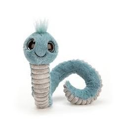 Wiggly Worm Blue vers de terre Jellycat Ikaipaka jeux & jouets
