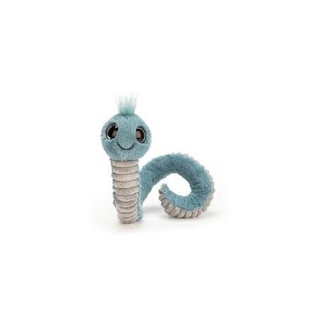 Wiggly Worm Blue vers de terre Jellycat Ikaipaka jeux & jouets