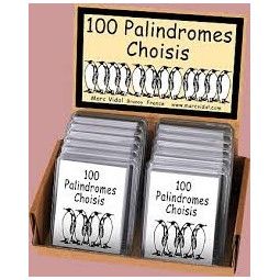 100 Palindromes Choisis marc vidal Ikaipaka jeux & jouets Royan