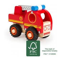 Voiture bois Camion de pompiers Legler Ikaipaka jeux & jouets
