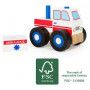 Voiture bois Ambulance à construire Legler Ikaipaka jeux &