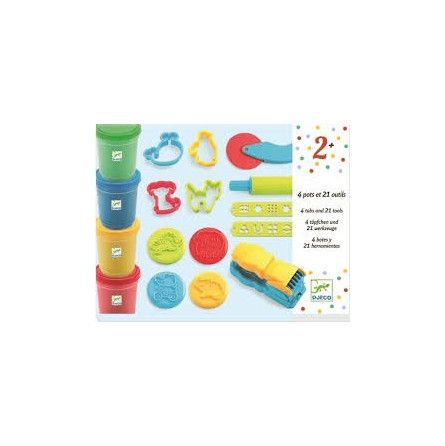 Päte à modeler 4 pots et 21 outils pâte à modeler - IkaIpaka Royan