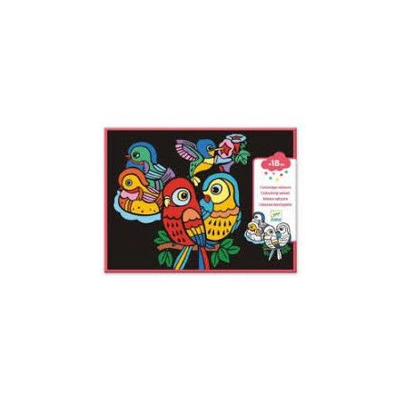 Coloriage velours Bébés oiseaux - IkaIpaka Royan