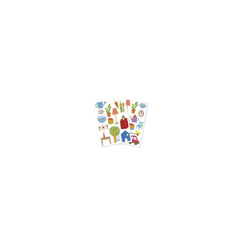 Baby stickers, Objets quotidiens, Sachet 6 pl  Ikaipaka jeux &