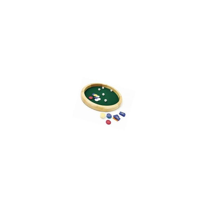 Piste de dés en bois naturel 40 cm Cartamundi Ikaipaka jeux &