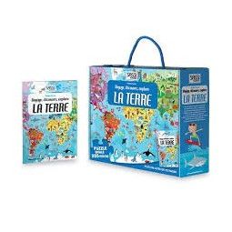 Puzzle + Livre - La terre Sassi Ikaipaka jeux & jouets Royan