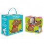 4 Cubes et livre les bébés animaux de la maison Sassi Ikaipaka