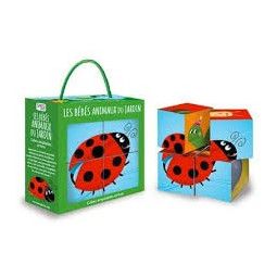4 Cubes et Livres les bébés animaux du jardin Sassi Ikaipaka