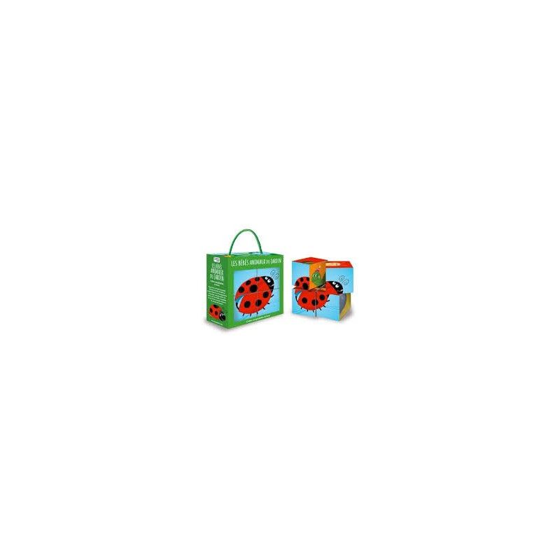4 Cubes et Livres les bébés animaux du jardin Sassi Ikaipaka