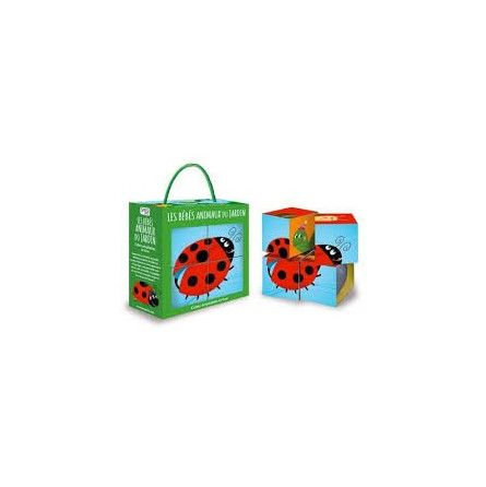 4 Cubes et Livres les bébés animaux du jardin Sassi Ikaipaka