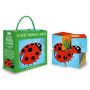 4 Cubes et Livres les bébés animaux du jardin Sassi Ikaipaka
