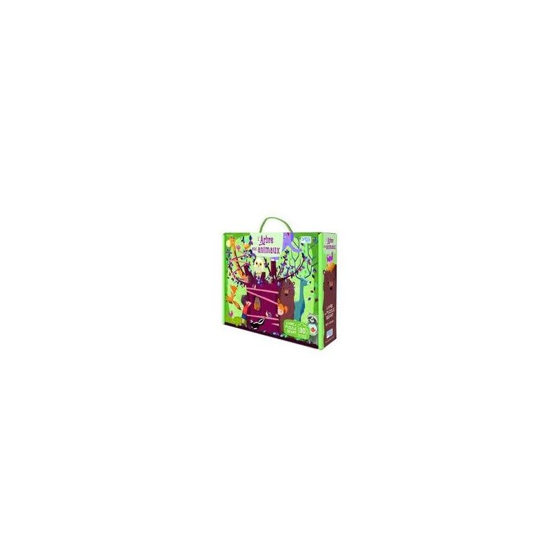 Puzzle + Livre L'Arbre aux animaux Sassi Ikaipaka jeux & jouets