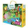 Puzzle + Livre Les animaux de la jungle Sassi Ikaipaka jeux &