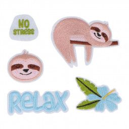 Écusson brodé thermocollant - No Stress - IkaIpaka Royan