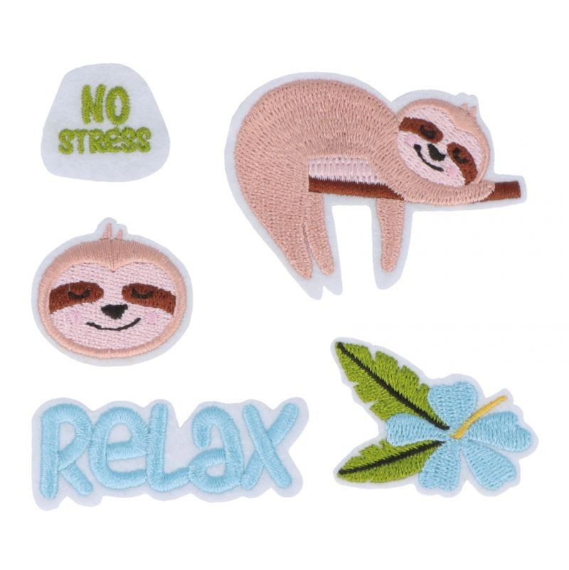 Écusson brodé thermocollant - No Stress - IkaIpaka Royan