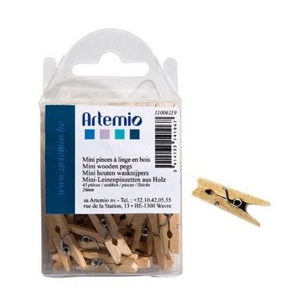 45 Pinces à linge bois Artemio Ikaipaka jeux & jouets Royan