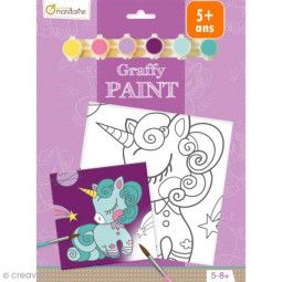 Graffy Paint Licorne Avenue Mandarine Ikaipaka jeux & jouets