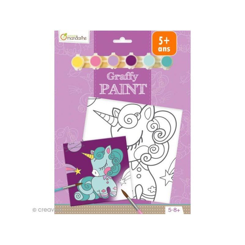 Graffy Paint Licorne Avenue Mandarine Ikaipaka jeux & jouets
