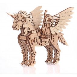 Puzzle maquette Licorne petite 3D mobile en bois Mr playwood - IkaIpaka Royan