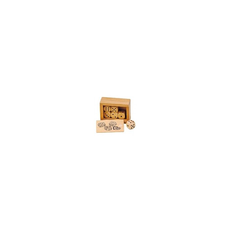Boite de 6 dés en bois Goki Ikaipaka jeux & jouets Royan