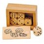 Boite de 6 dés en bois Goki Ikaipaka jeux & jouets Royan