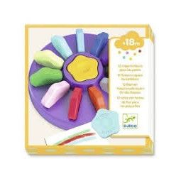 Les couleurs - Pour les petits 12 crayons fleurs Djeco Ikaipaka
