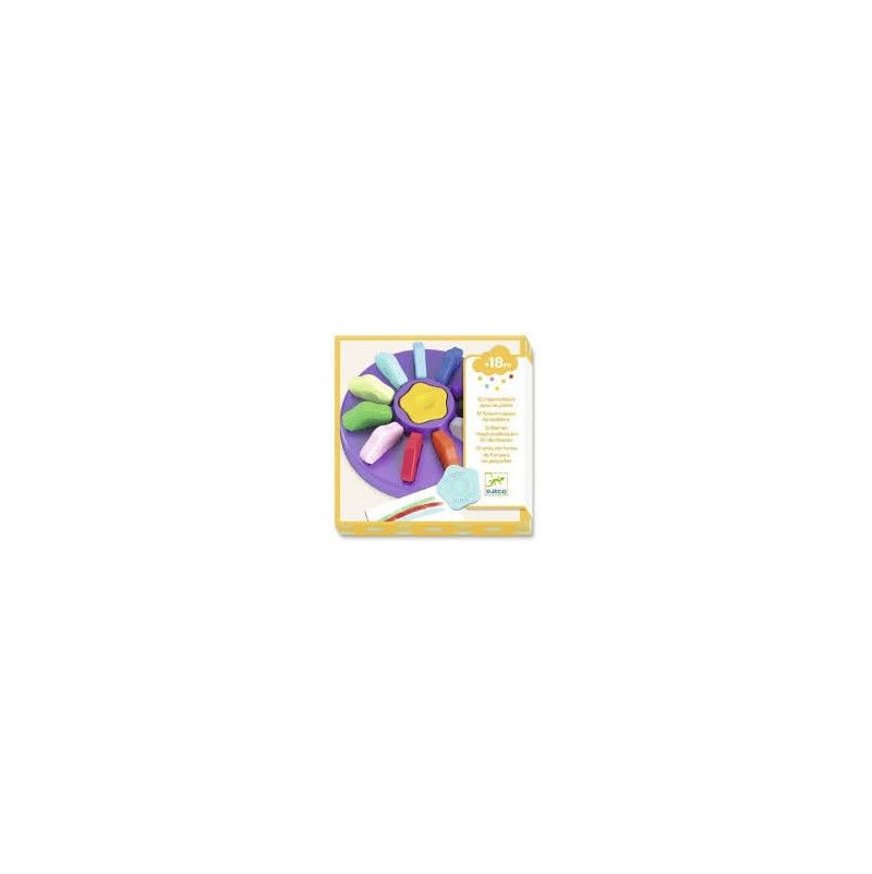 Les couleurs - Pour les petits 12 crayons fleurs Djeco Ikaipaka