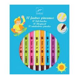 Les couleurs - Pour les grands 10 feutres pinceaux - pop - IkaIpaka Royan