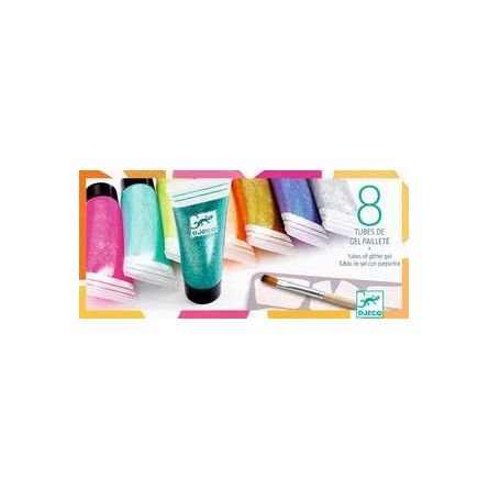 Les couleurs - Pour les grands 8 tubes de gel pailleté - IkaIpaka Royan