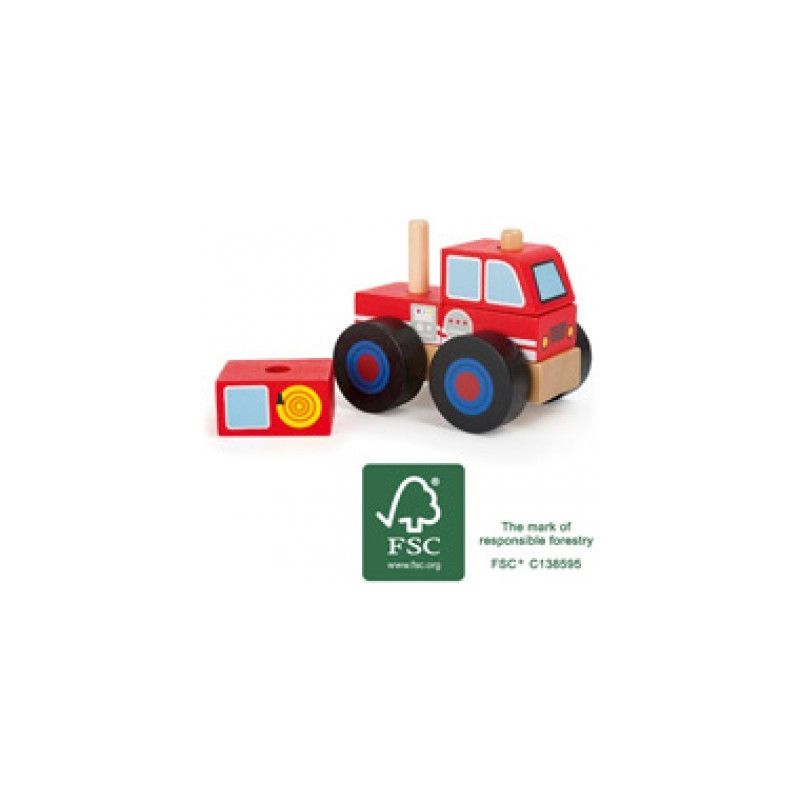 Véhicule à construire Camion de pompier Legler Ikaipaka jeux &